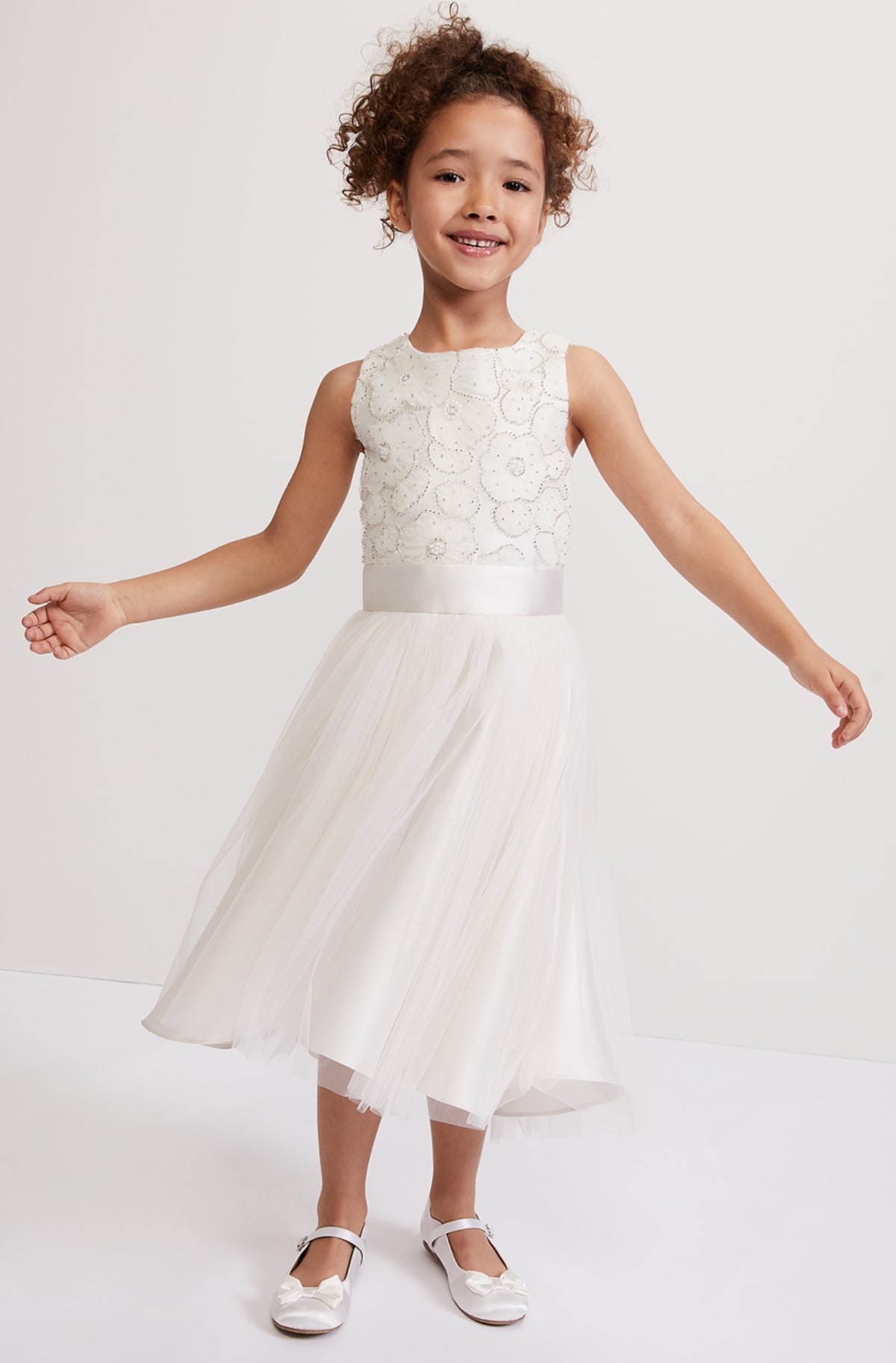 Girl in Phase Eight flower girl dress