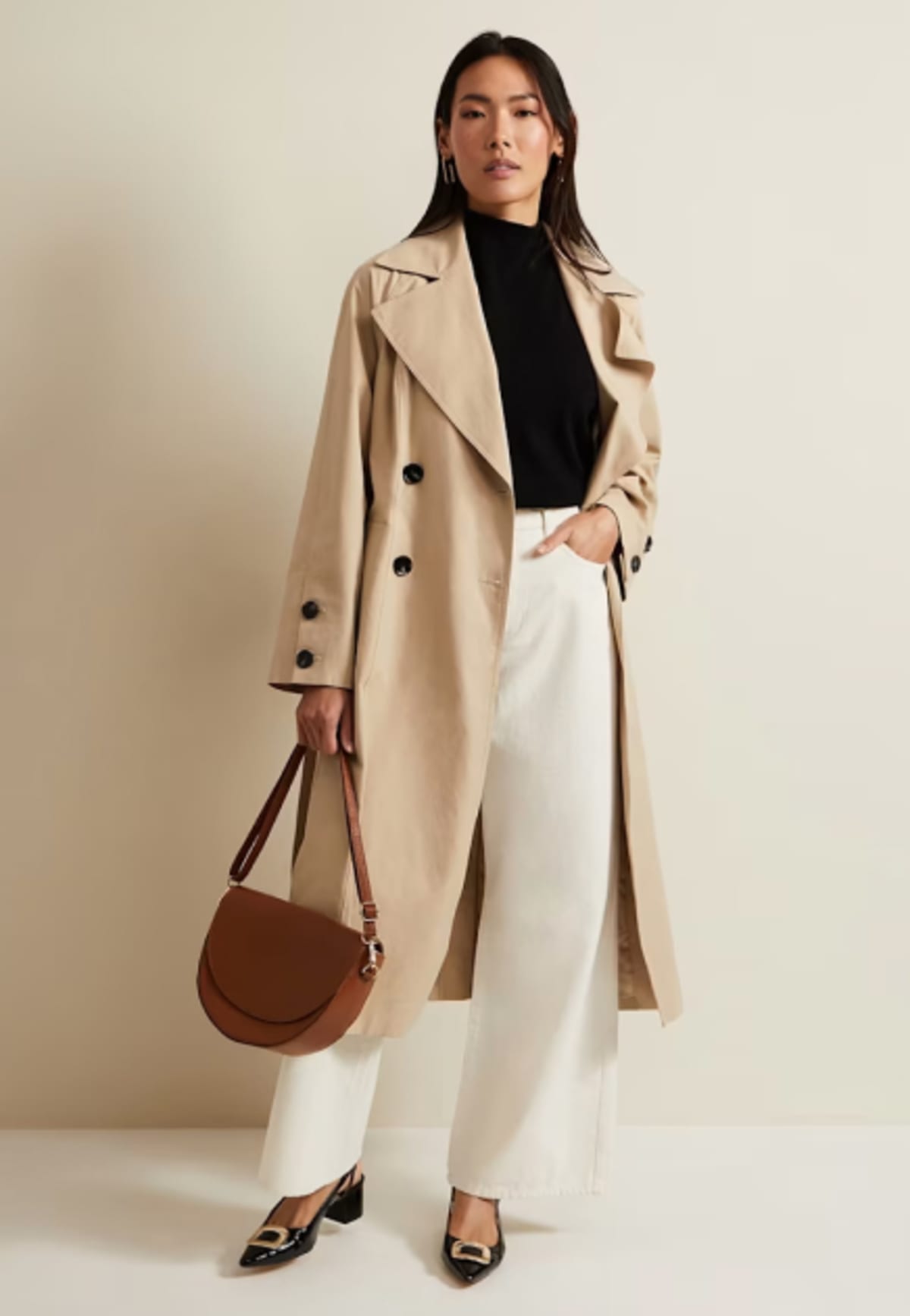 Woman wearing Phase Eight Trench Coat