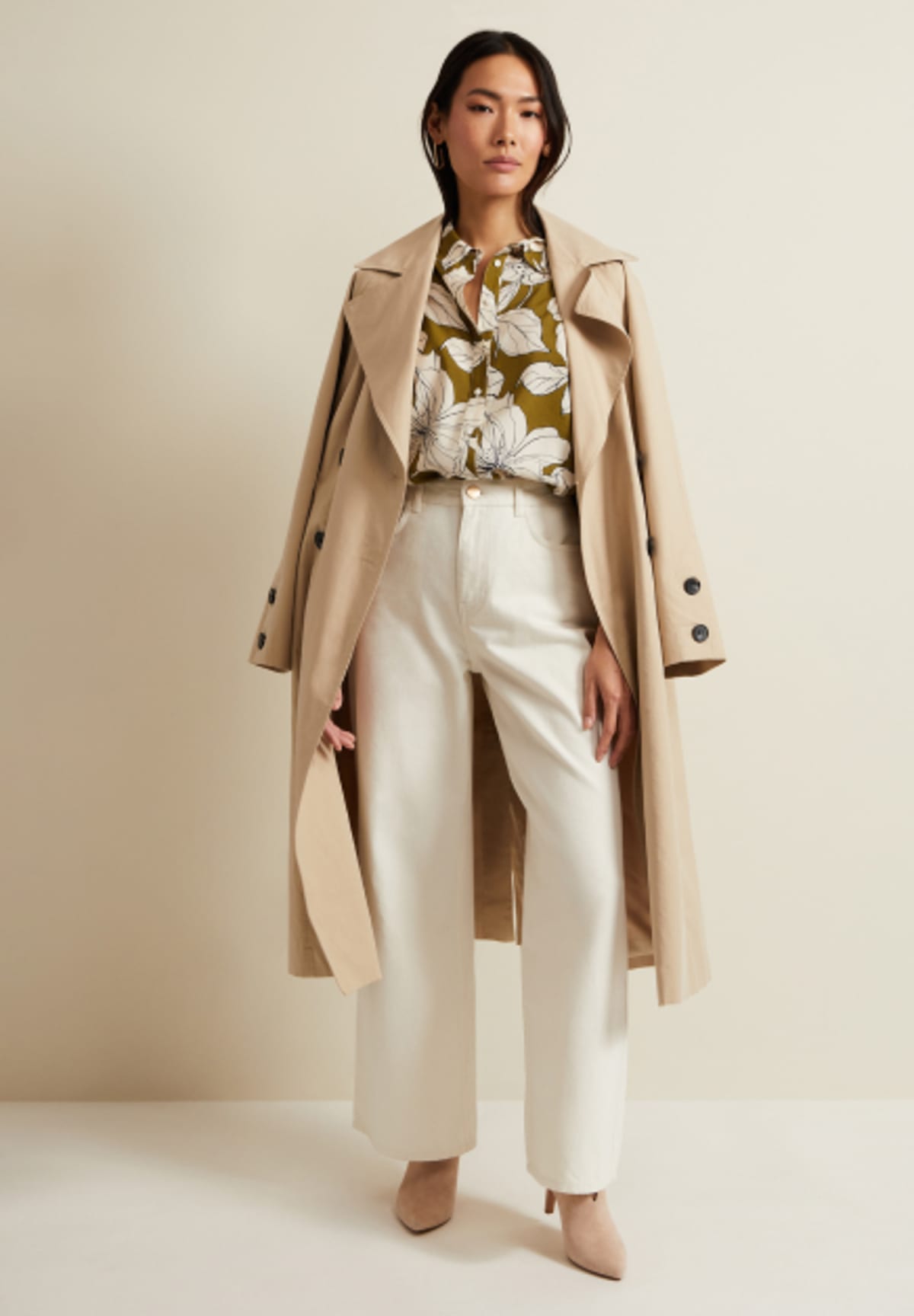 Woman wearing Phase Eight Trench Coat