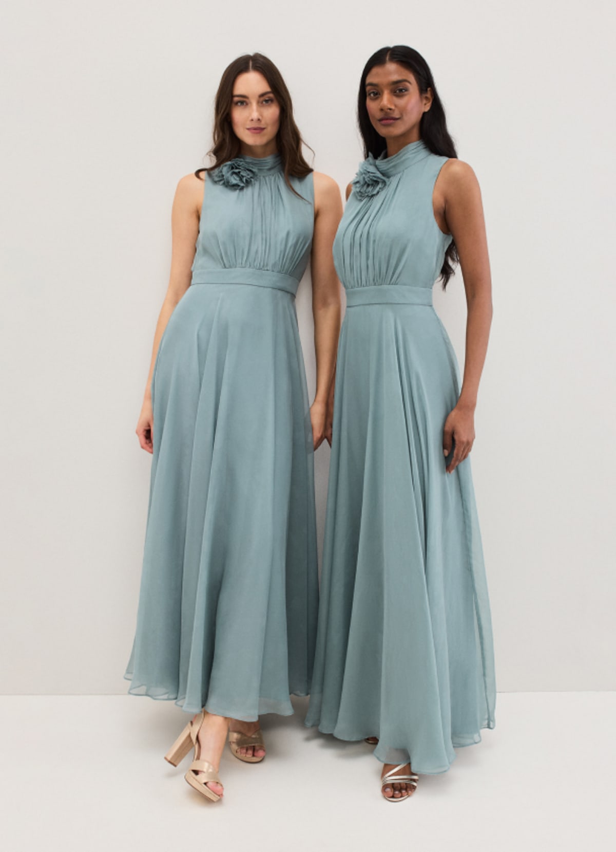 Women wearing Phase Eight bridesmaid dresses