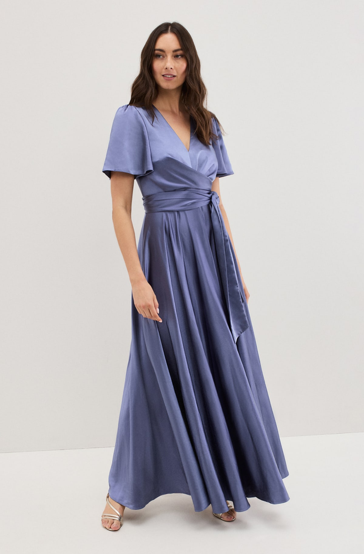 Woman wearing Phase Eight bridesmaid dress