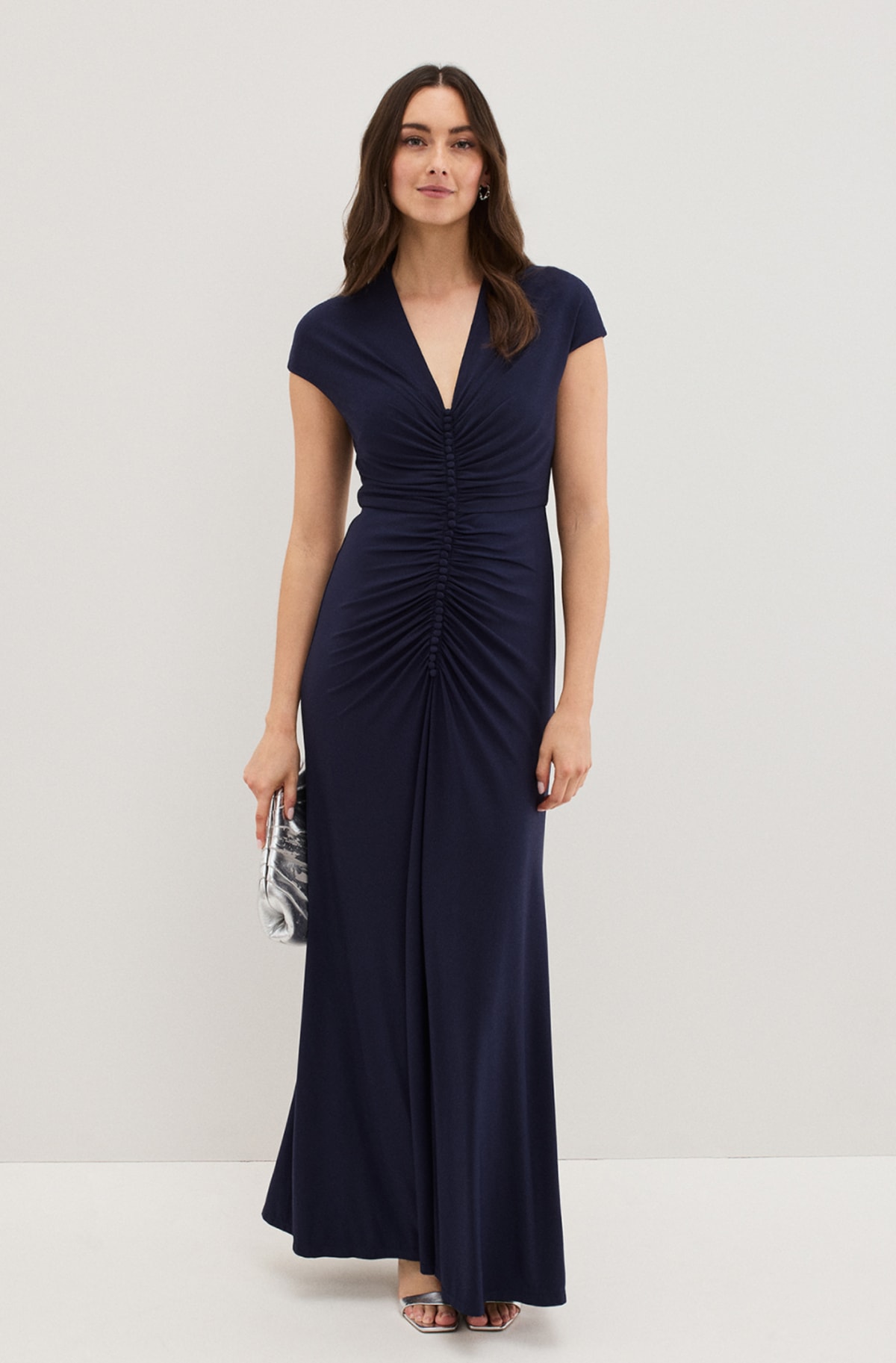 Woman wearing Phase Eight bridesmaid dress