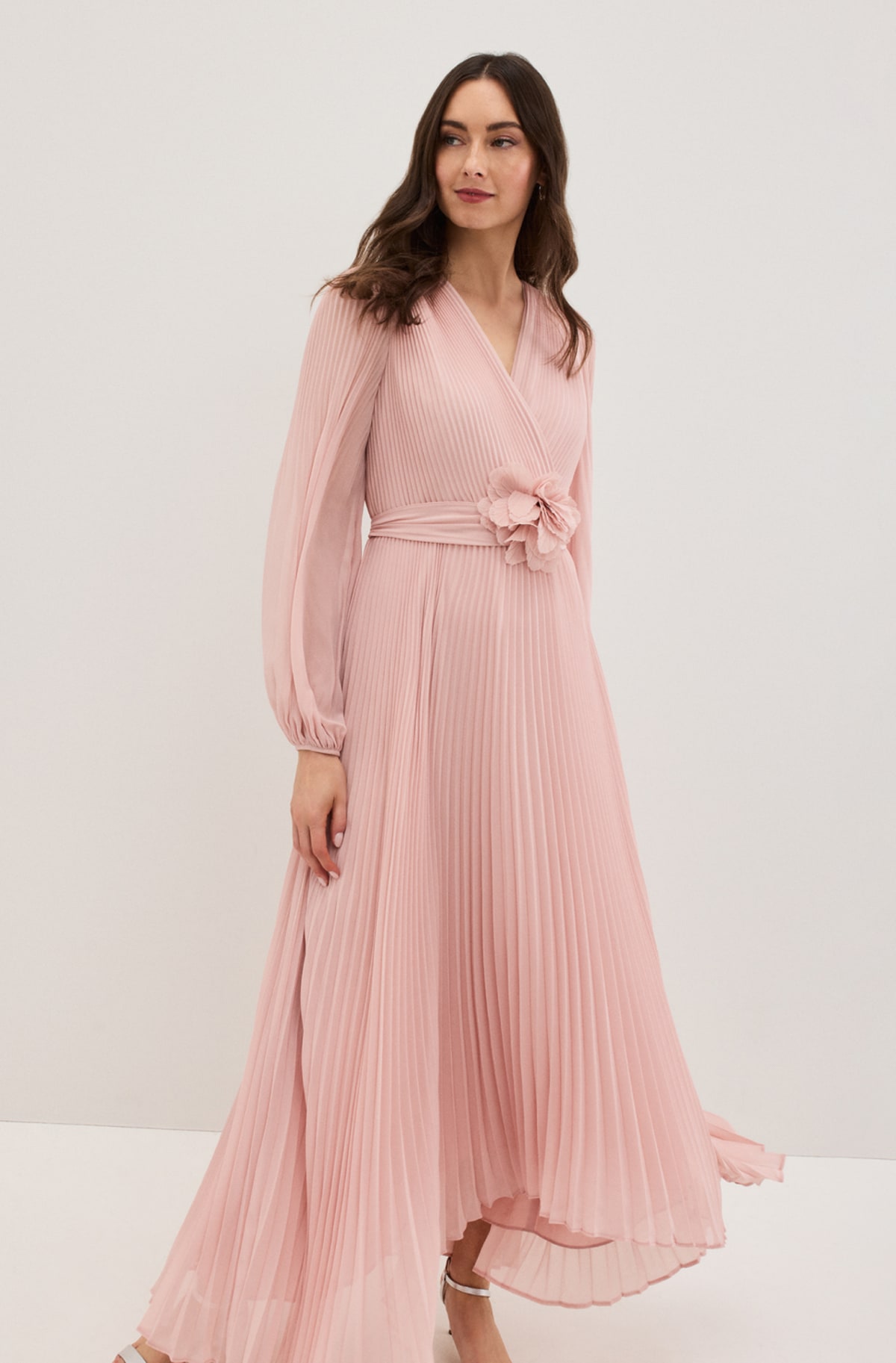 Woman wearing Phase Eight bridesmaid dress