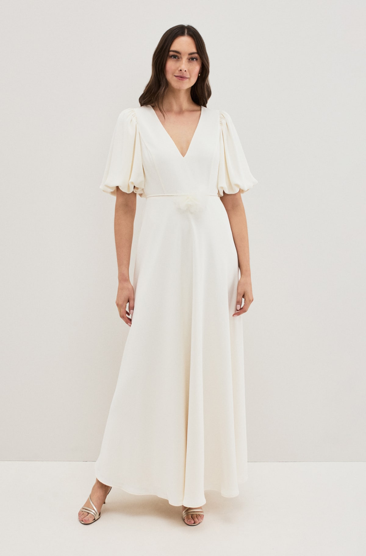 Woman wearing Phase Eight bridesmaid dress