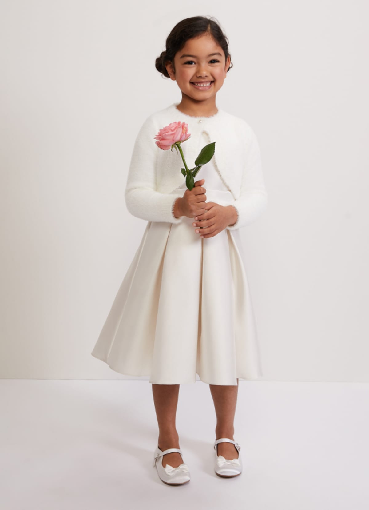 Girl in Phase Eight flower girl dress