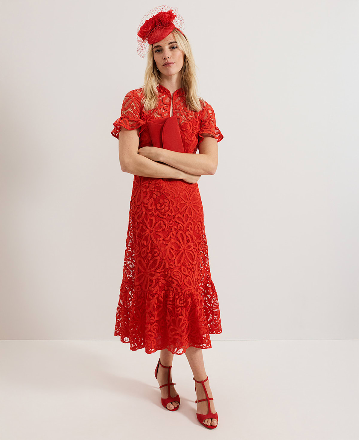 Woman wearing Phase Eight event dress