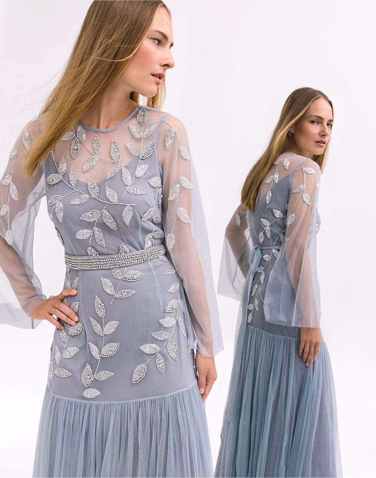 Woman wearing Phase Eight Collection 8 dress