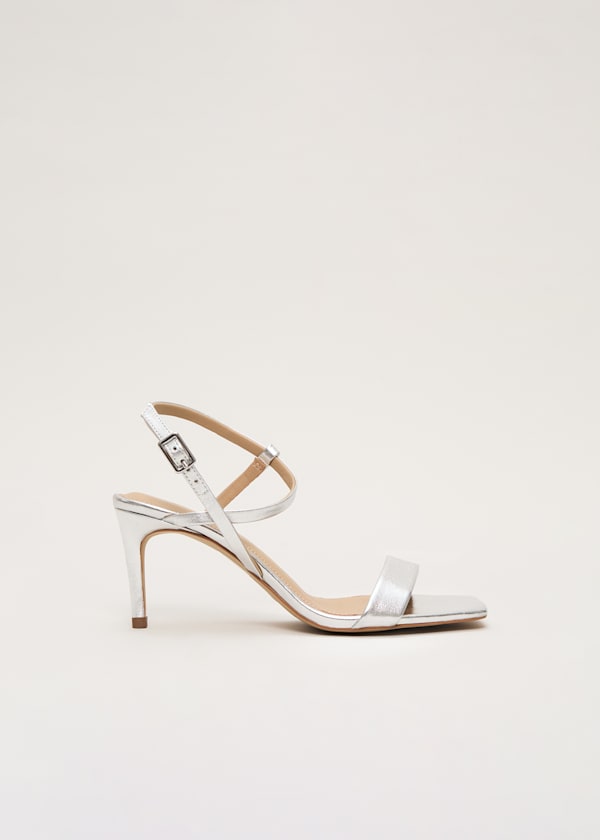 Silver Metallic Heel