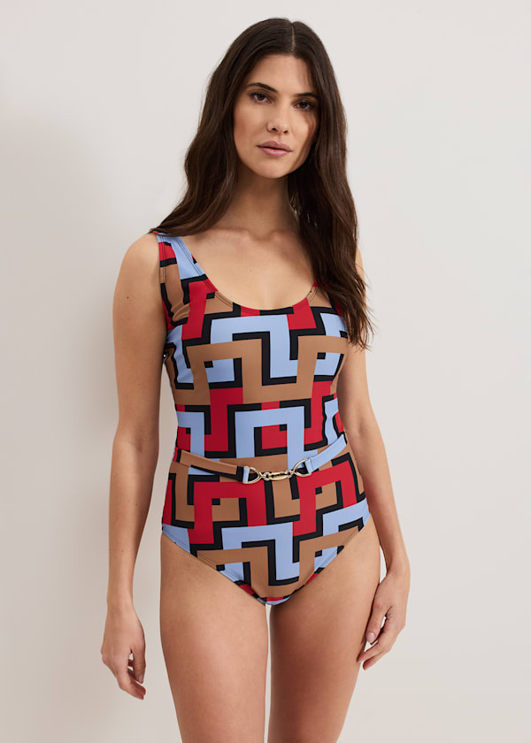Geo Print Swimsuit