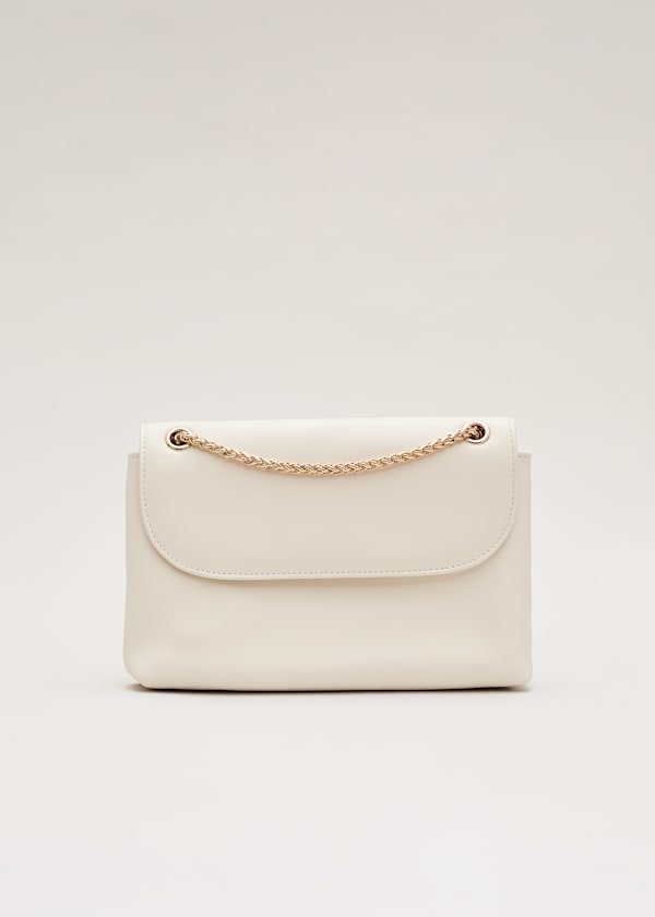 Ivory Leather Clutch