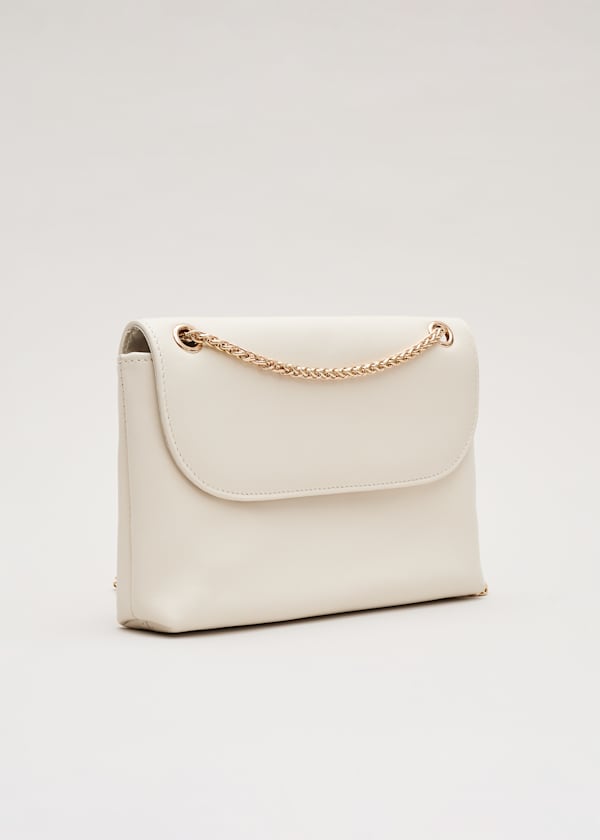 Ivory Leather Clutch