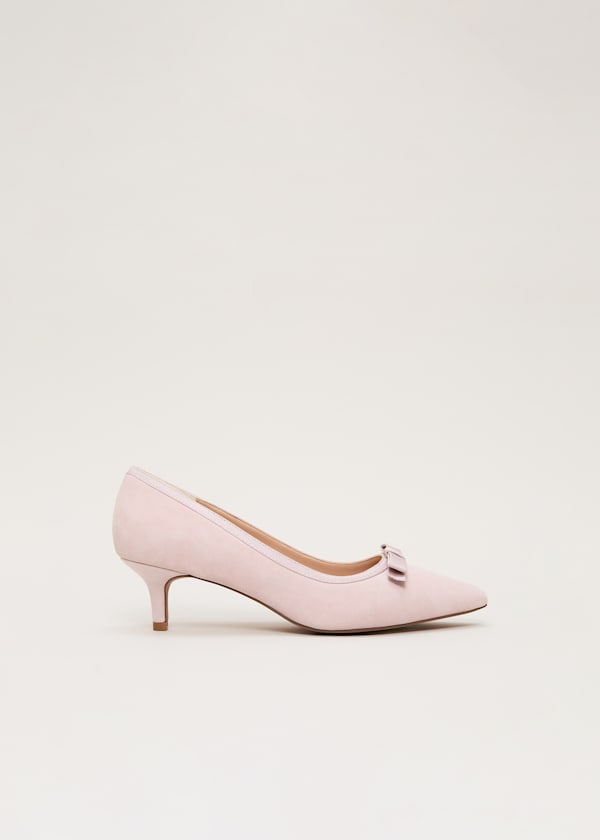 Pink Bow Kitten Court Shoe