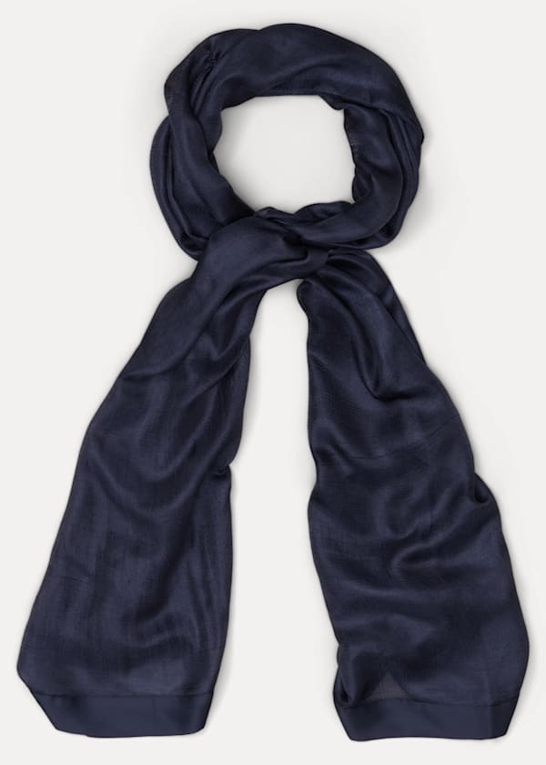 Satin Trim Scarf