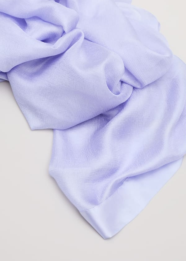 Satin Trim Scarf