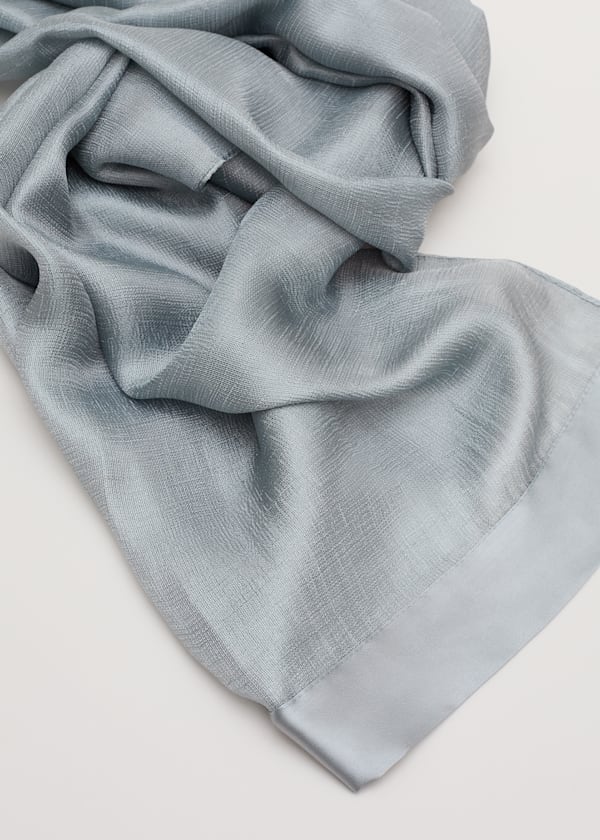 Satin Trim Scarf