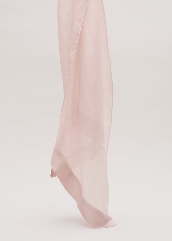 Satin Trim Scarf