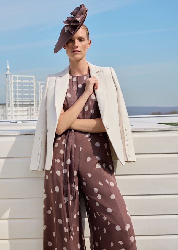 Maxine Spot Chiffon Jumpsuit