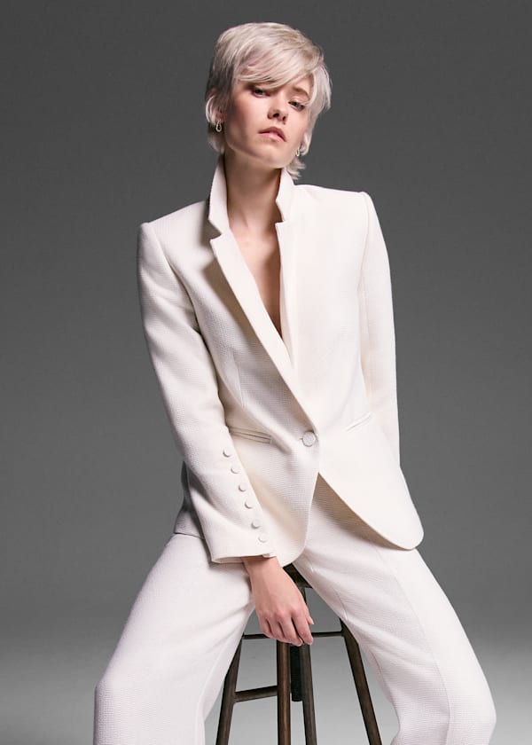 Bridgette Cream Textured Blazer