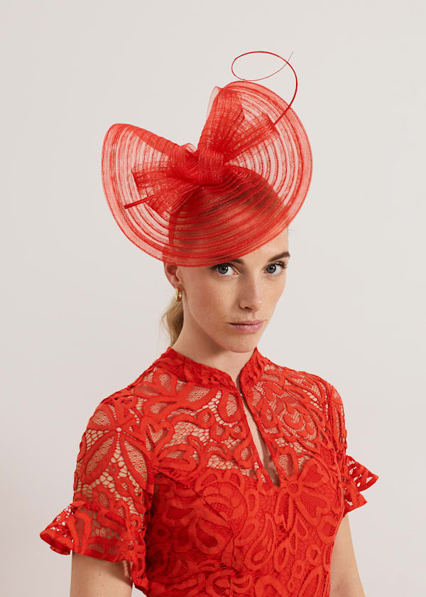 Red Twist Fascinator