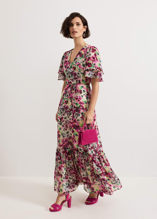 Violet Floral Dress