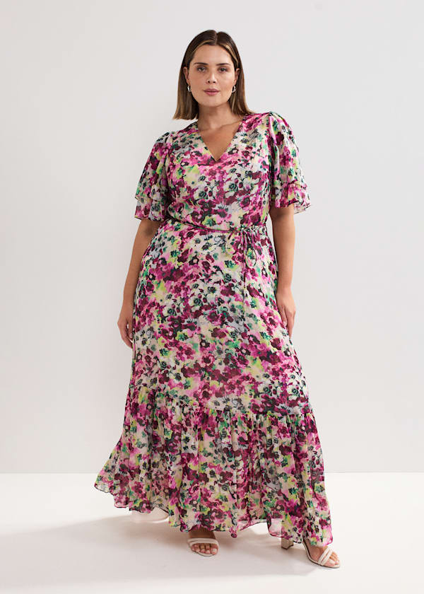 Violet Floral Dress