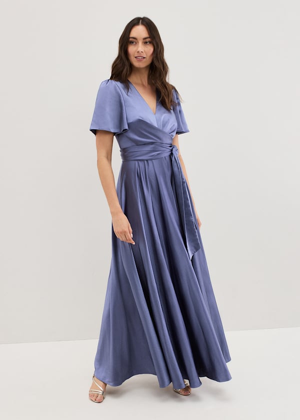 Elisa Satin Maxi Dress