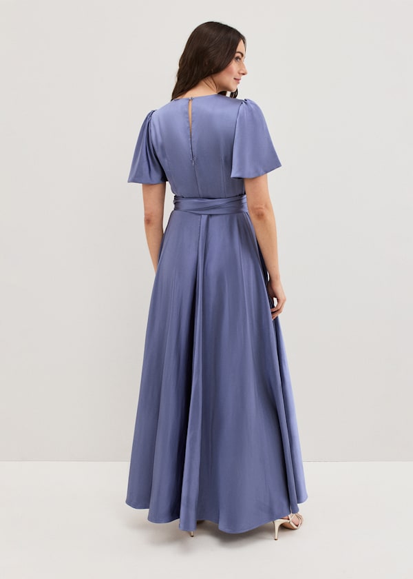 Elisa Satin Maxi Dress