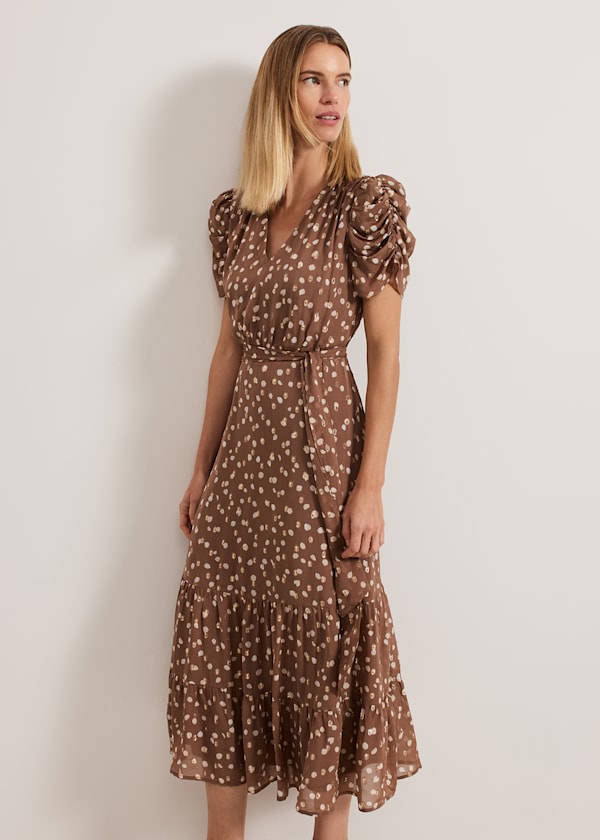 Amy Spot Midi Dress