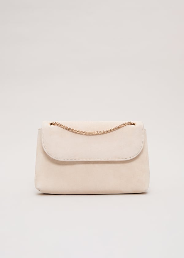 Suede Chain Clutch