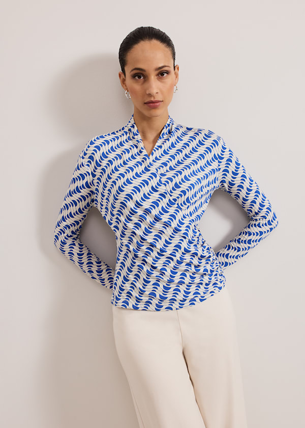 April Geo Wrap Top