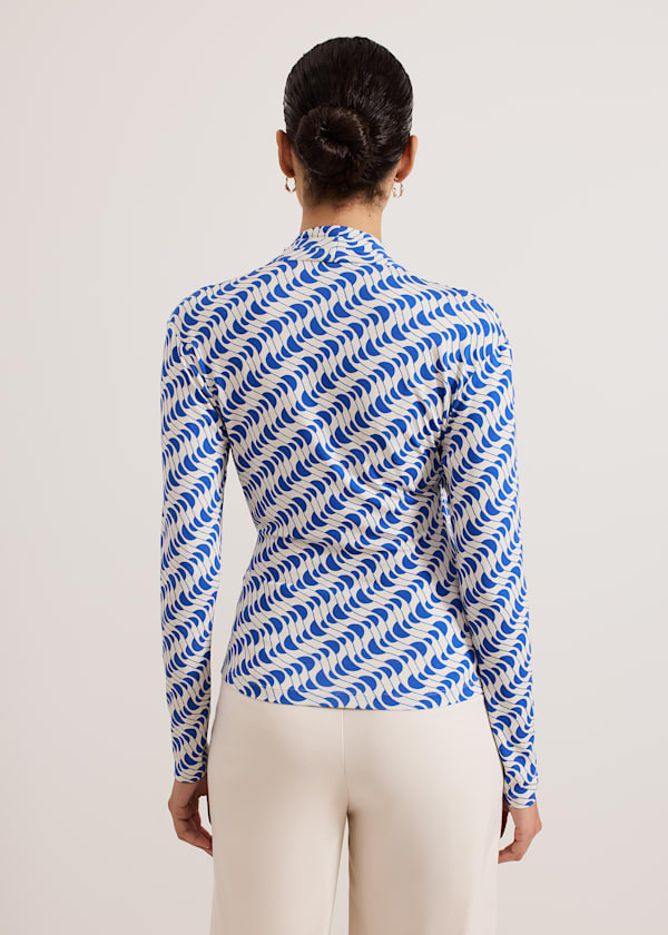 April Geo Wrap Top