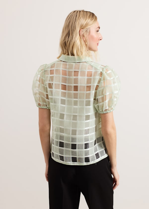 Angie Check Blouse
