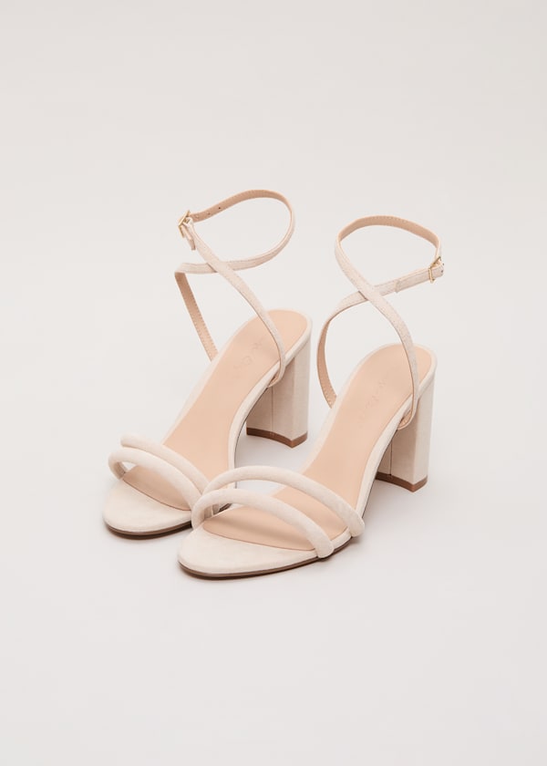 Suede Block Sandals