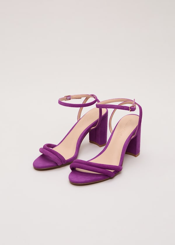 Suede Block Sandals