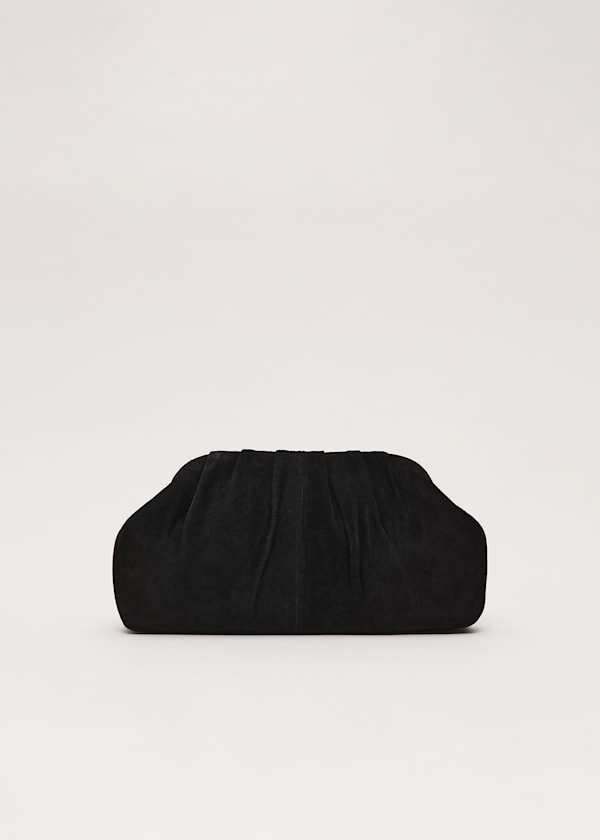 Suede Clutch Bag