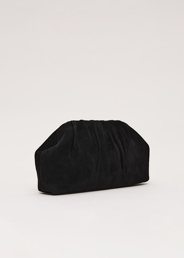 Suede Clutch Bag
