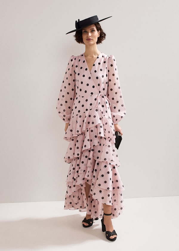 Spot Ruffle Dress