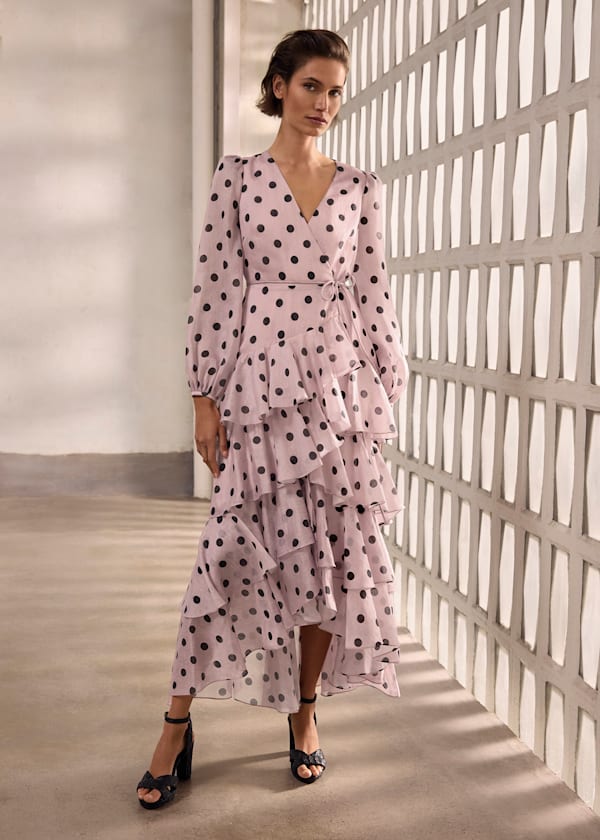 Spot Ruffle Dress