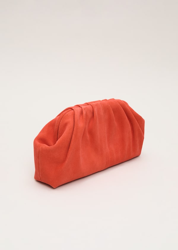 Suede Clutch Bag