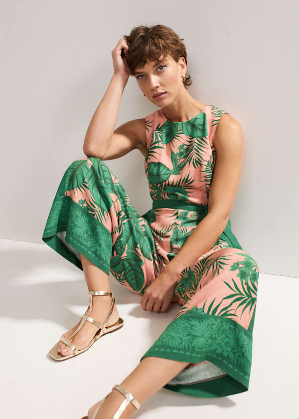 Cyra Palm Jumpsuit