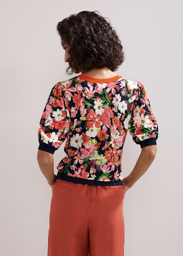 Mel Printed Knit Top
