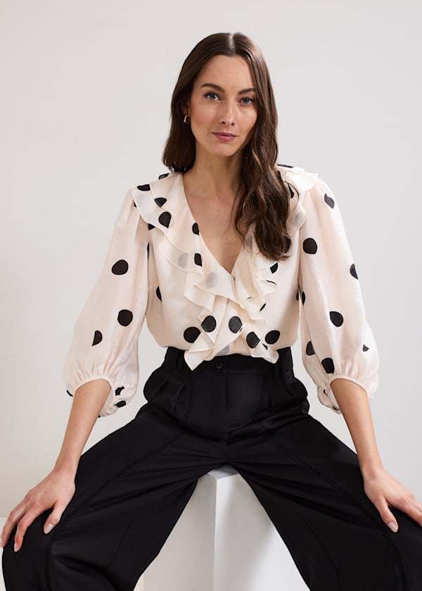 Jaqlyn Spot Blouse