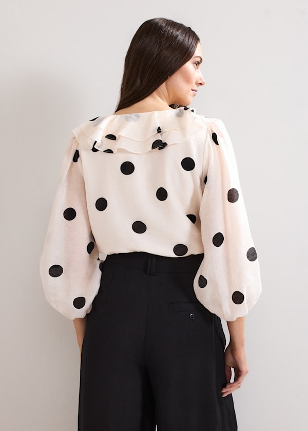 Jaqlyn Spot Blouse