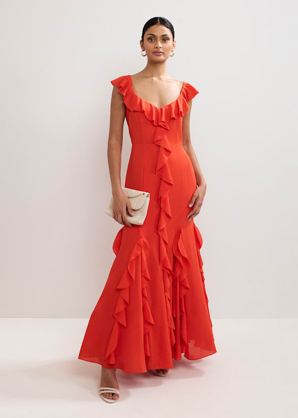 Lianah Ruffle Maxi Dress
