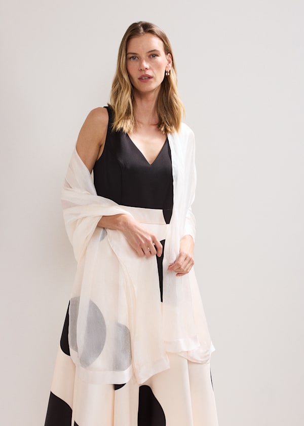 Satin Trim Scarf