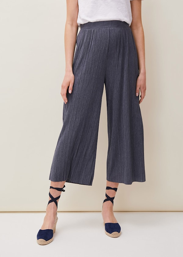 Bradie Plisse Wide Leg Trousers