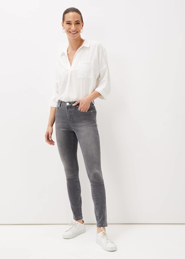 Buy Phase Eight Grey Amina Faux Leather Jeggings from Next Australia