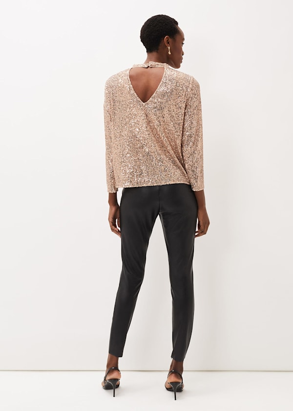 Amina Faux Leather Jegging