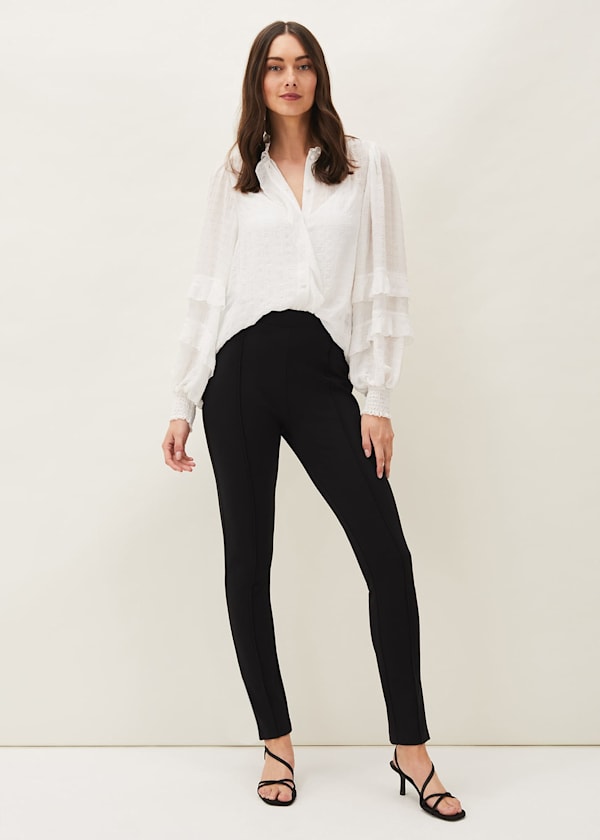 Sabrina Zip Hem Ponte Trousers