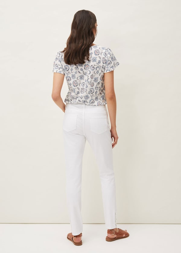 Bobbie Skinny Button Hem Jean